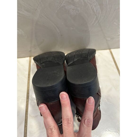 Miz Mooz Ankle Boots size 37 Merlot Bohemian Whimsy Goth Western - Picture 4 of 8